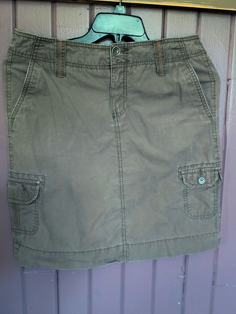 Sonoma Olive Green Mini Cargo Skirt